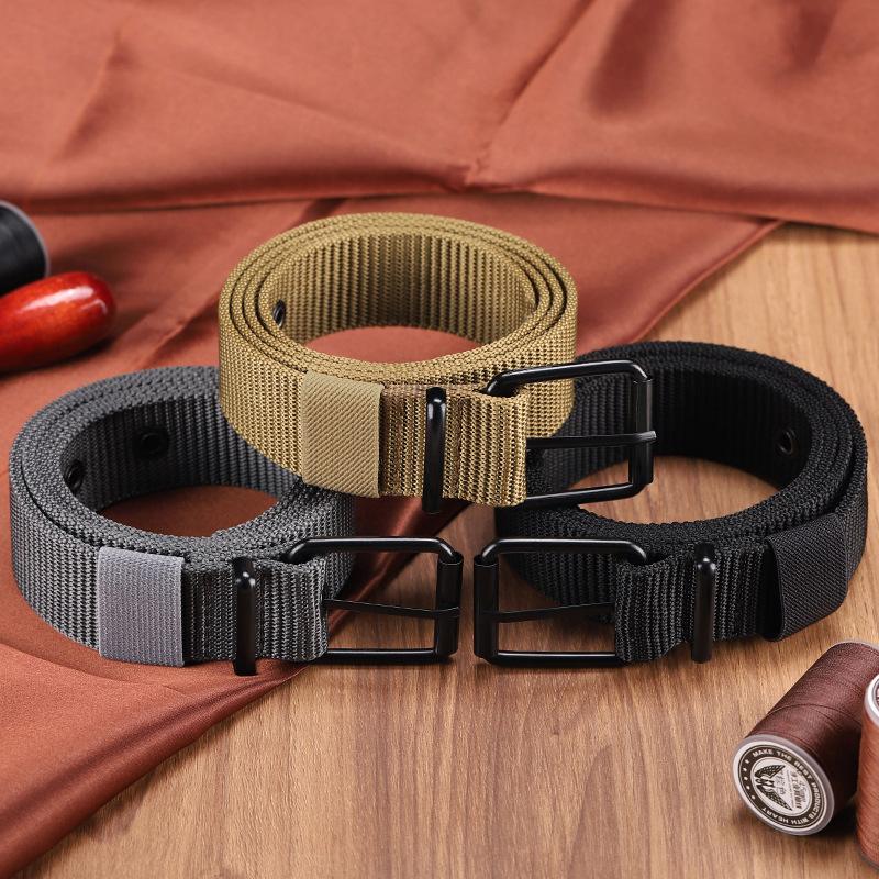 Leatherwork Eyelets - Мужской ремень из перфорированного холста с