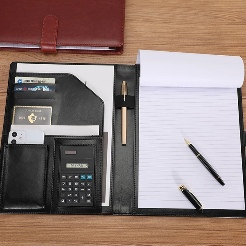 Leather Work Folder - Кожаная папка-портфель A4 для документов, органайзер