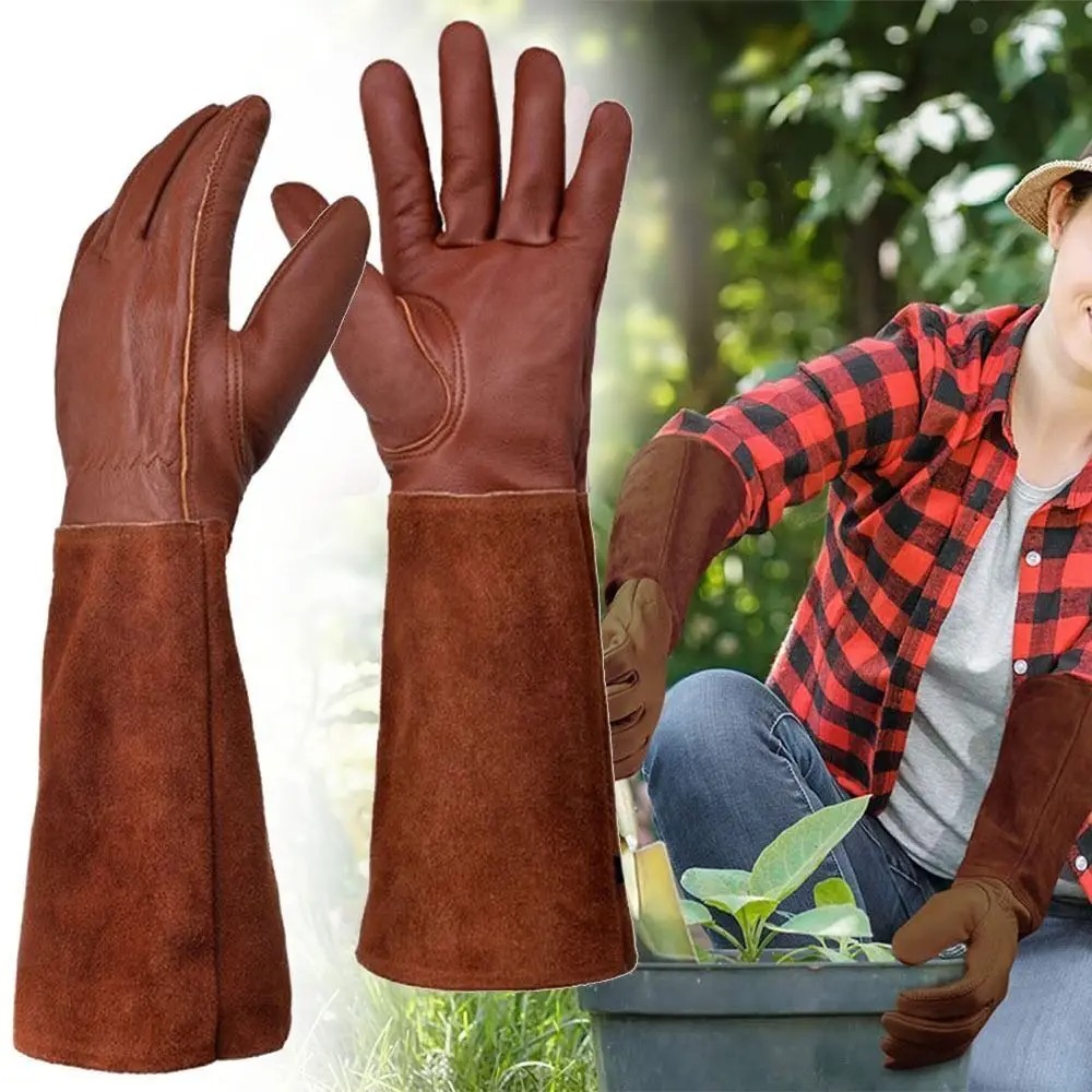 Youtube Leatherwork - Длинные трубчатые защитные рабочие перчатки для
