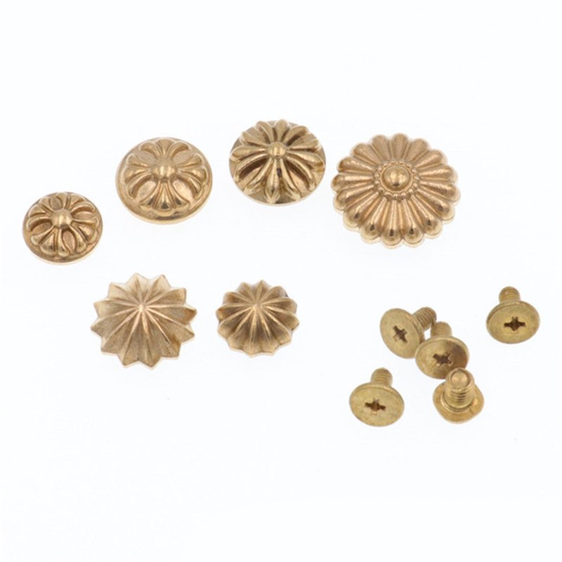 Leatherwork Flowers - 5 шт. латунных заклепок-цветов с винтовым