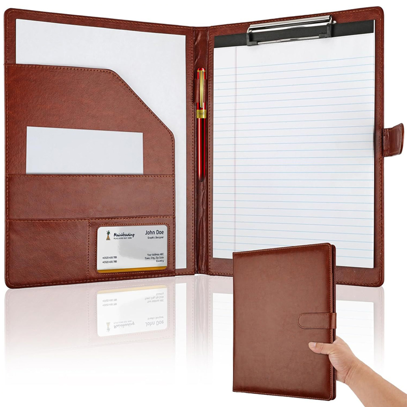 Leather Work Folder - Многофункциональная кожаная папка для конференций формата