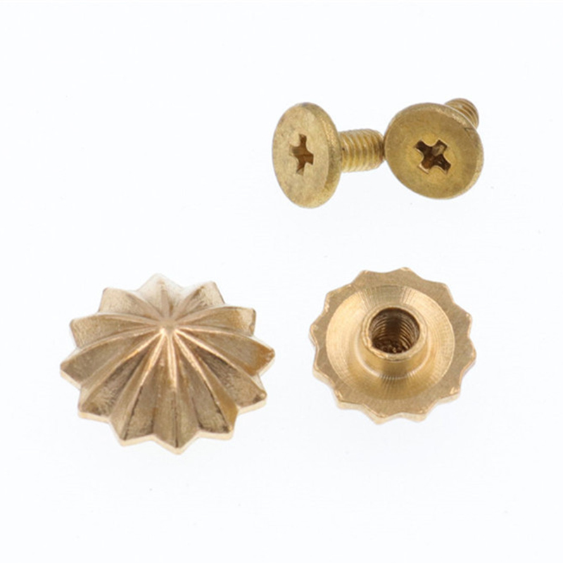 5 шт. латунных заклепок-цветов – обзор и цена Leatherwork Flowers
